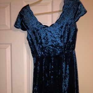 Navy velvet altard state dress NWT